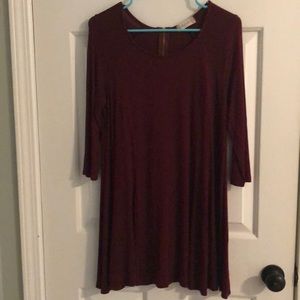 3/4 length sleeve soft dress